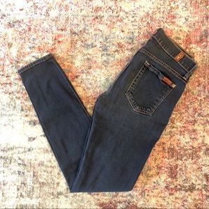 7FAM The Skinny Dark Wash Jean